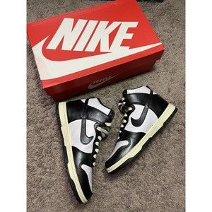 Nike Dunk High Vintage Black White Panda DQ8581-100 Womens 6.5